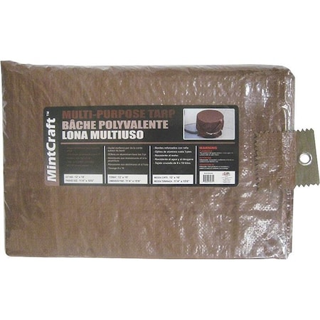 Tarp Med Dty Brown 10X12Ft